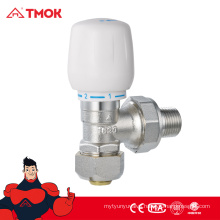 TMOK Brass Thermostatic Radiator Valve Uk Market,CE Certificate Thermostatic Radiator Angled Valve